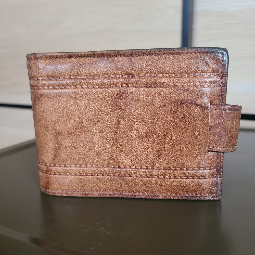 VTG Tanners Of America Di Lido Ranchero Top Grain Cowhide Leather Bifold Wallet‎